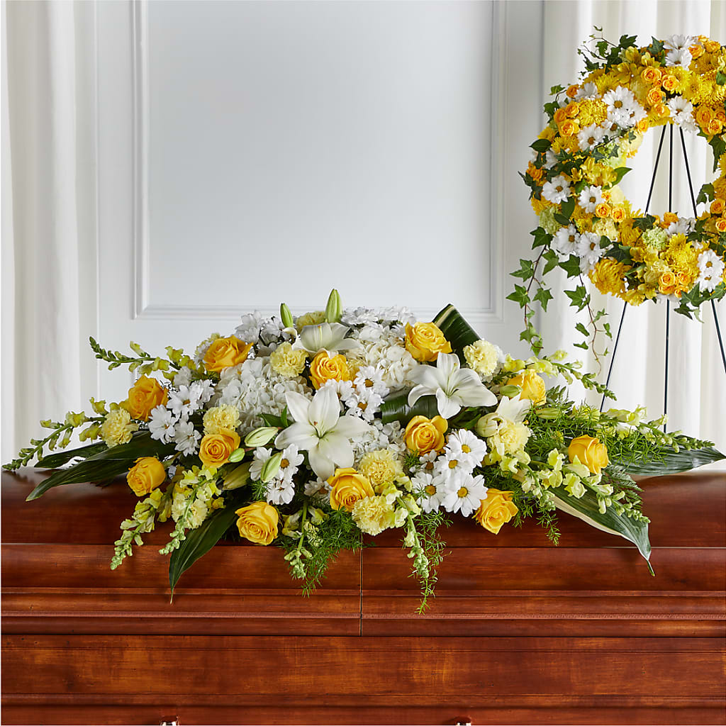 Centro de Mesa Fúnebre Armonía Dorada