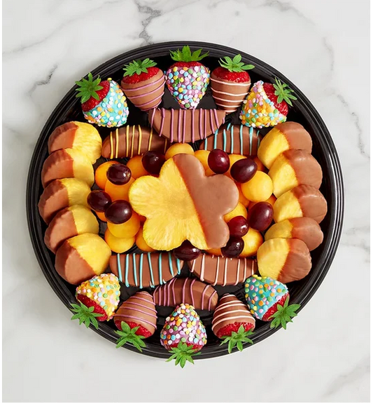 Spring Chocolate Dipped Fruit Platter